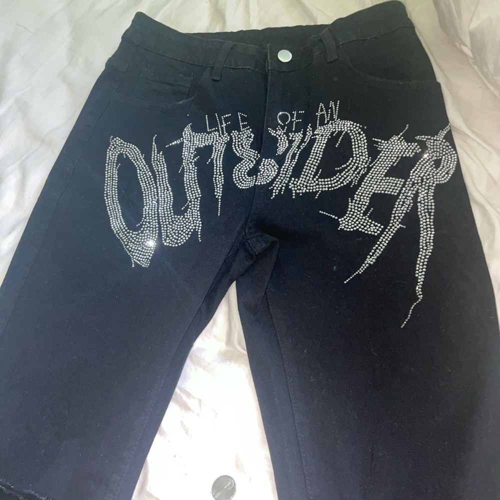 Outsider Rhinestone Jeans. Never Worn.
